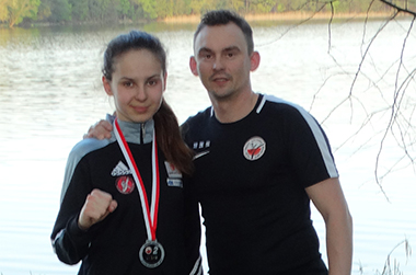 Marcinkowska Matylda z trenerem th Marcinkowska Matylda z trenerem th